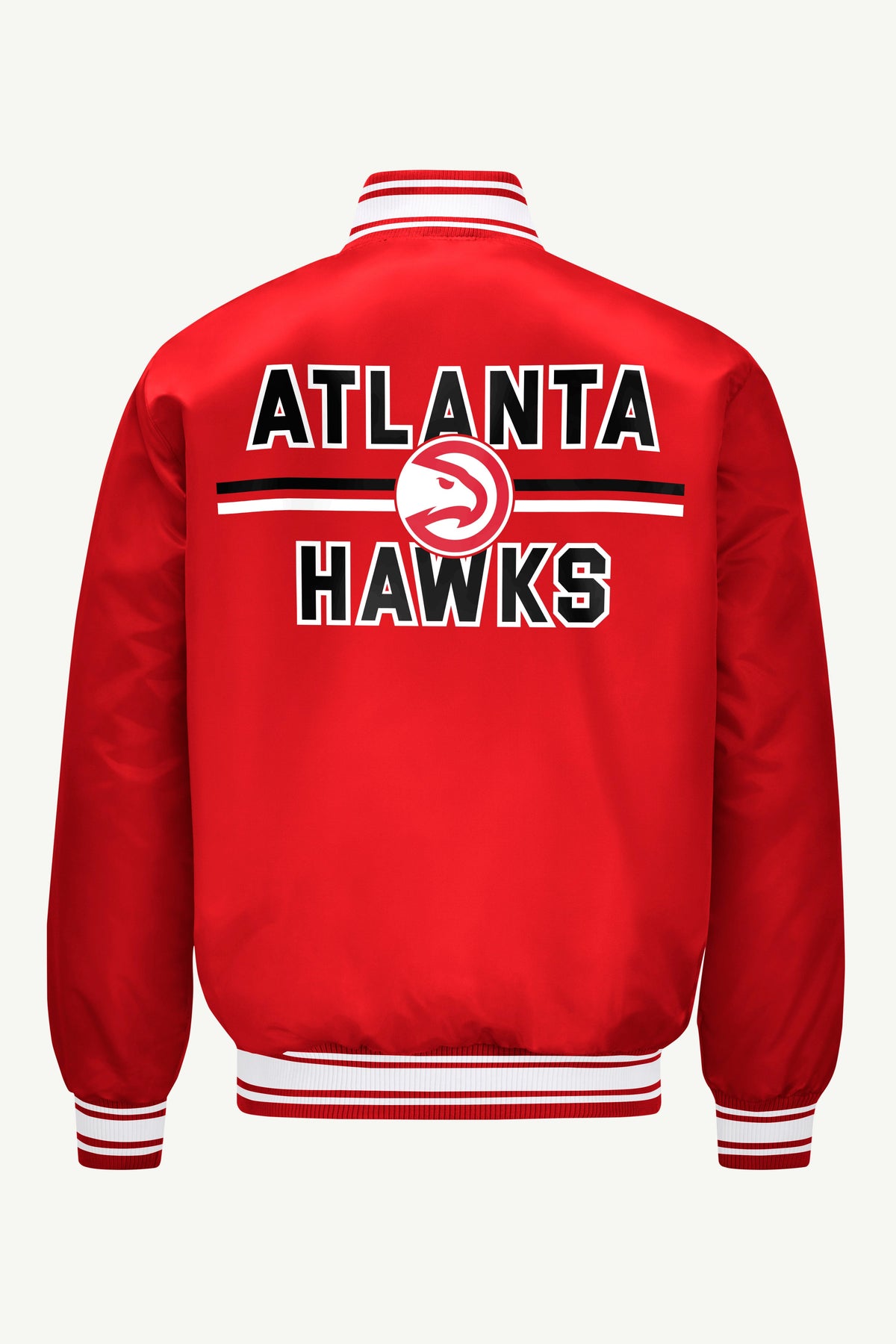 Starter Trending | MENS ATLANTA HAWKS MESH LOOK SATIN VARSITY JACKET