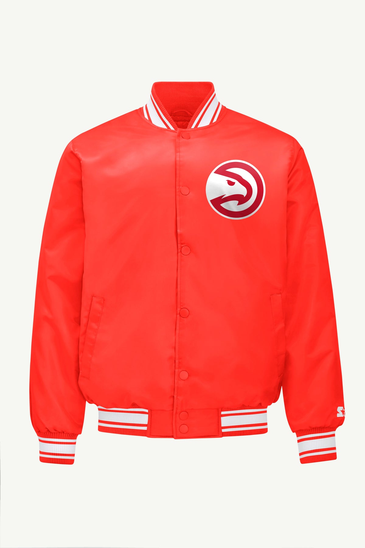 Starter Hot Sale | MENS ATLANTA HAWKS PRINTED GRAPHIC SATIN VARSITY JACKET