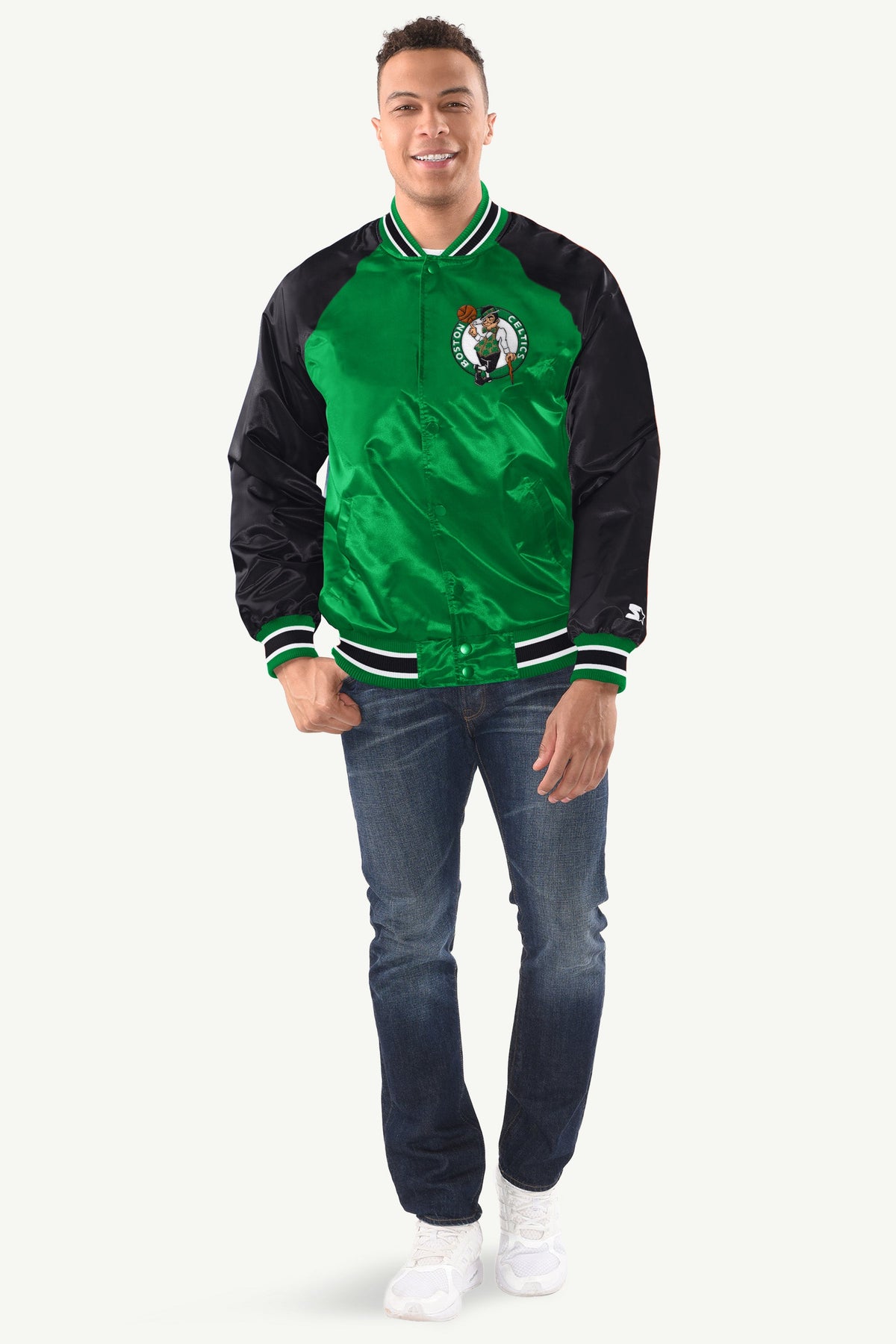 Starter Latest | MENS BOSTON CELTICS INDUCTEE SATIN VARSITY JACKET