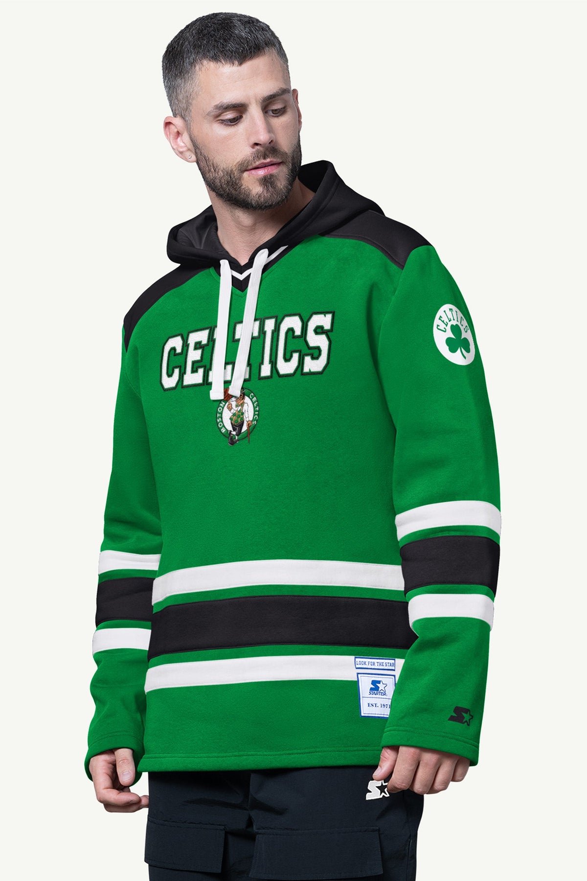 Starter Hot Sale | MENS BOSTON CELTICS SLAP SHOT HOODED HOCKEY PULLOVER