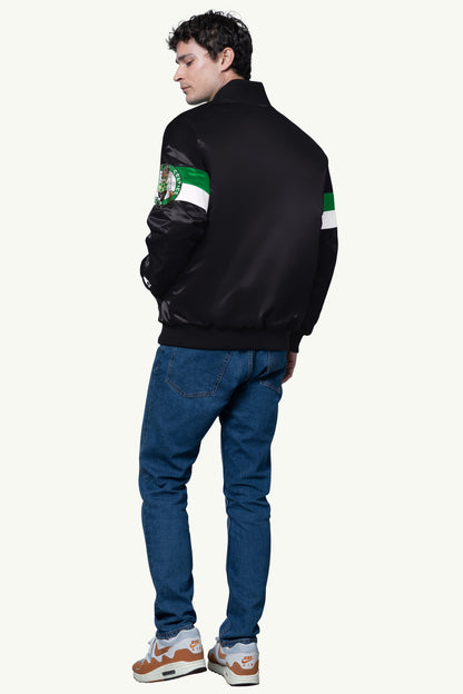 Starter Popular | MENS BOSTON CELTICS TRIPLE OPTION SATIN VARSITY JACKET