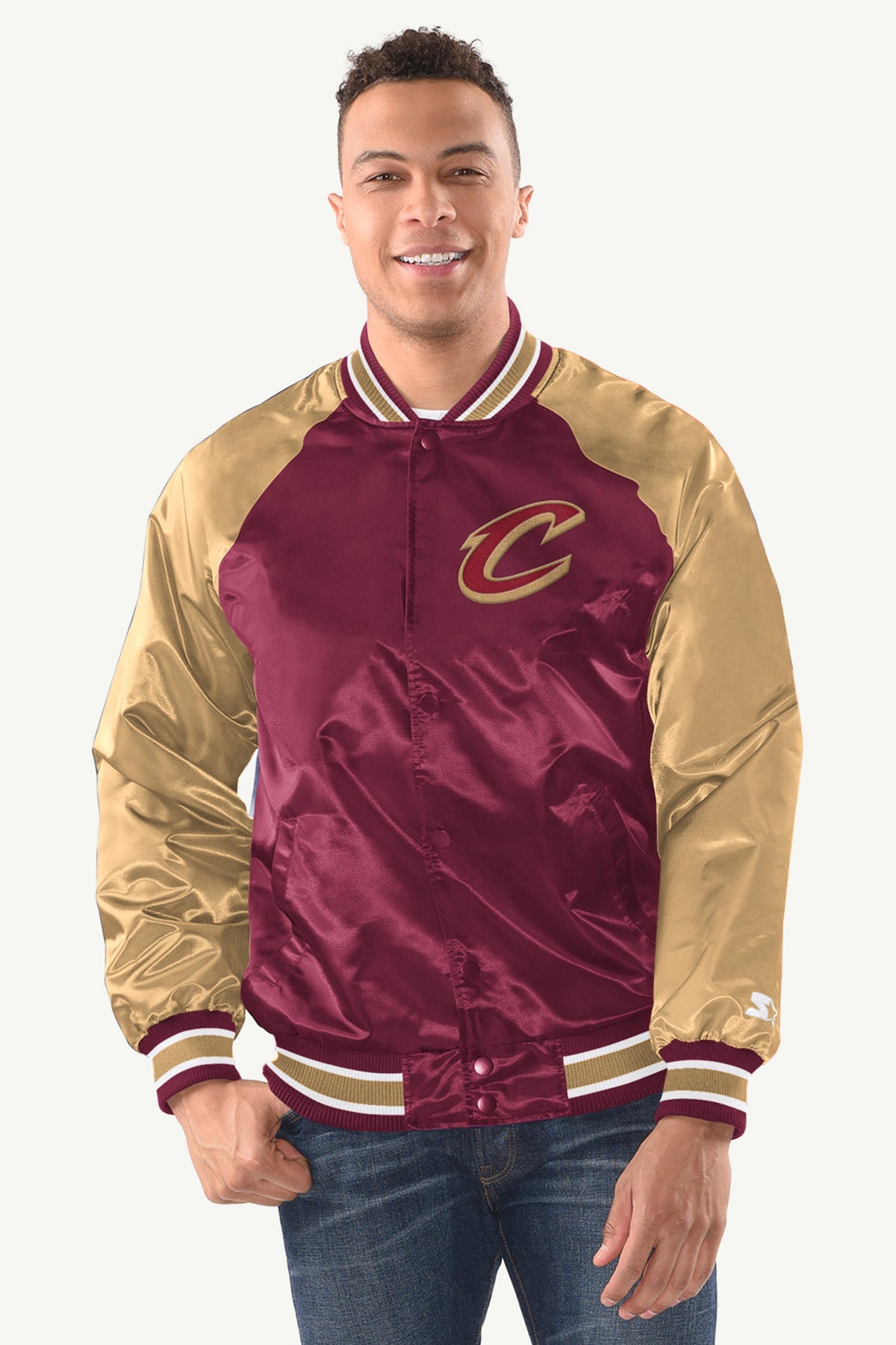 Starter Top Pick | MENS CLEVELAND CAVALIERS INDUCTEE SATIN VARSITY JACKET