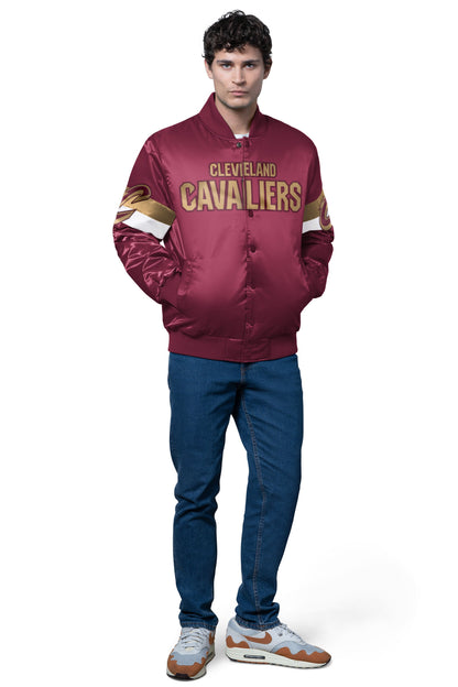 Starter Smart Buy | MENS CLEVELAND CAVALIERS TRIPLE OPTION SATIN VARSITY JACKET