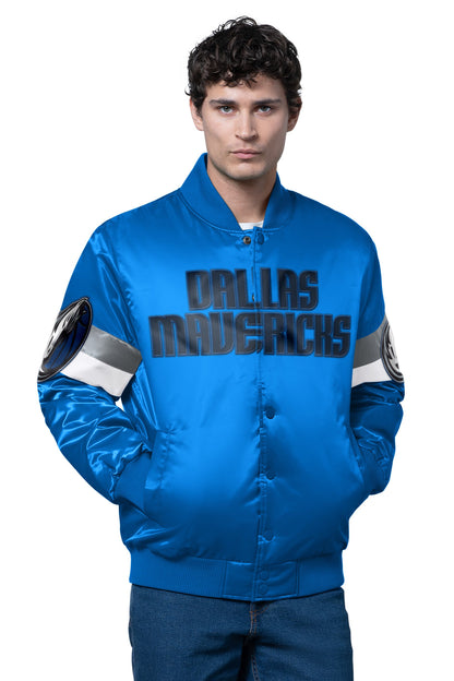 Starter Customer Favorite | MENS DALLAS MAVERICKS TRIPLE OPTION SATIN VARSITY JACKET