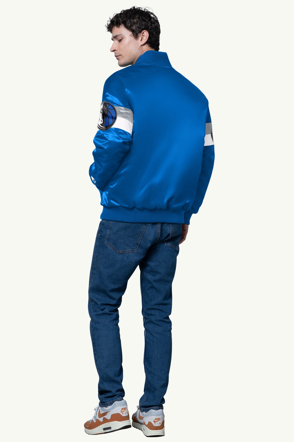Starter Customer Favorite | MENS DALLAS MAVERICKS TRIPLE OPTION SATIN VARSITY JACKET
