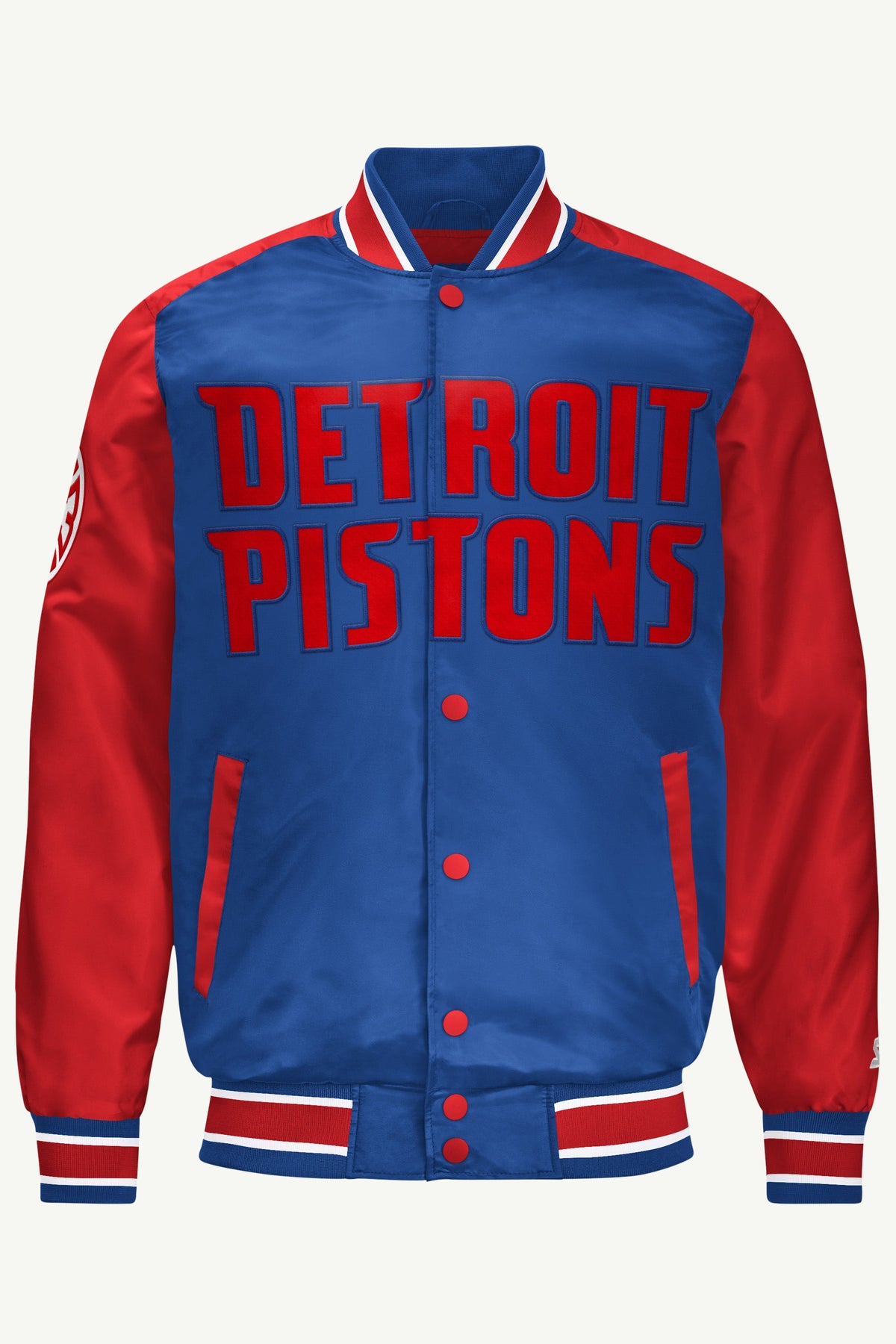 Starter Hot Sale | MENS DETROIT PISTONS SATIN VARSITY JACKET