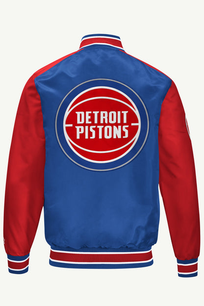 Starter Hot Sale | MENS DETROIT PISTONS SATIN VARSITY JACKET