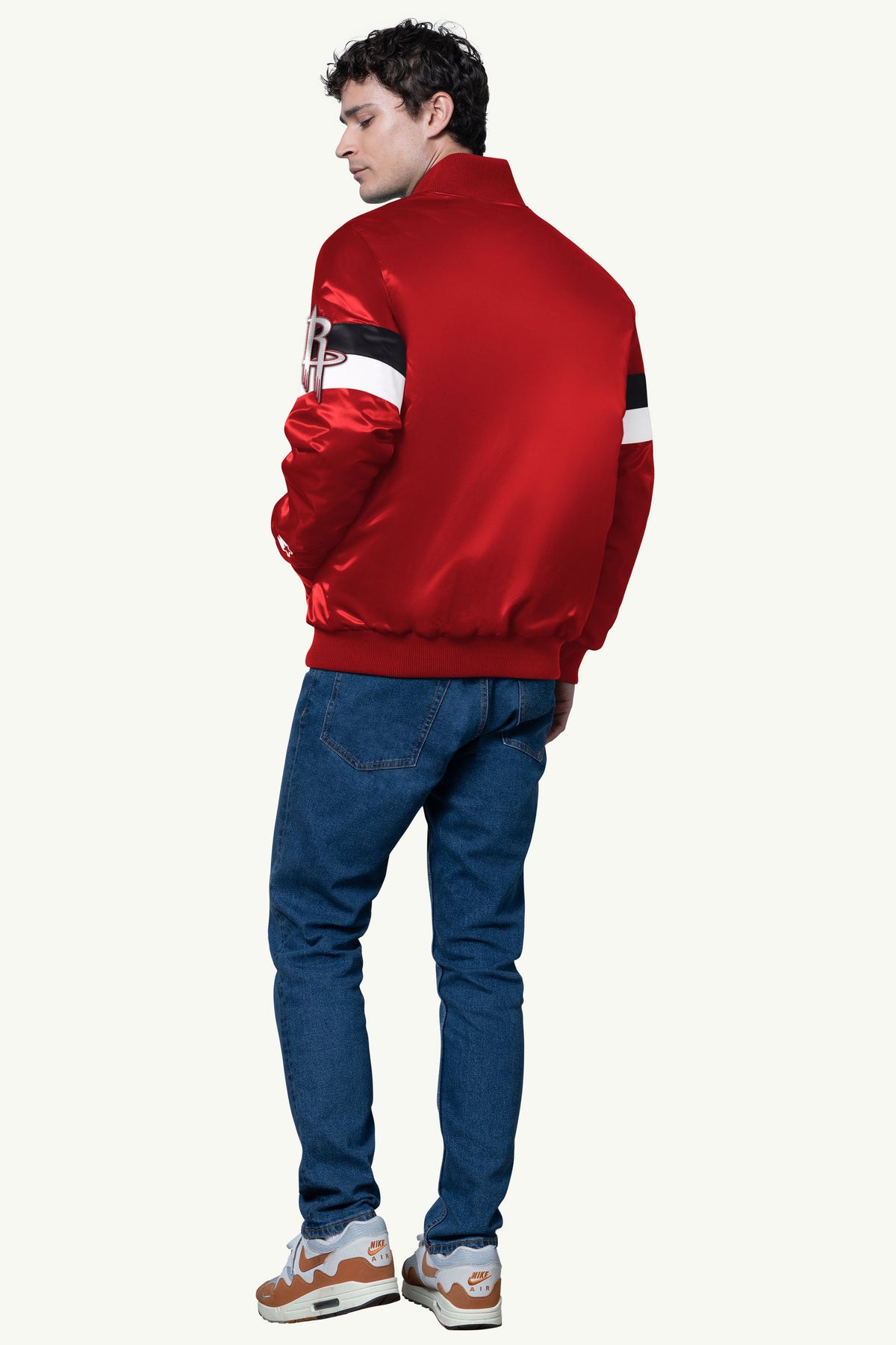 Starter Hot Sale | MENS HOUSTON ROCKETS TRIPLE OPTION SATIN VARSITY JACKET