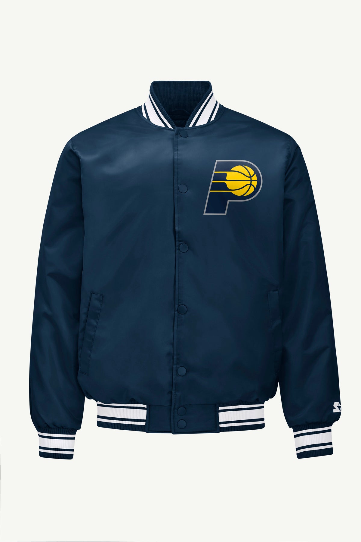 Starter Signature | MENS INDIANA PACERS PRINTED GRAPHIC SATIN VARSITY JACKET