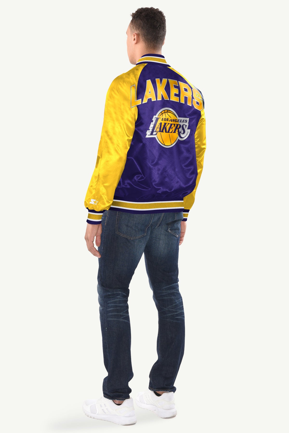 Starter Hot Sale | MENS LA LAKERS INDUCTEE SATIN VARSITY JACKET