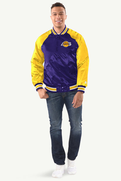 Starter Hot Sale | MENS LA LAKERS INDUCTEE SATIN VARSITY JACKET