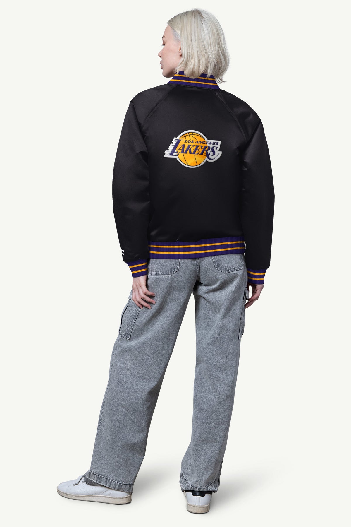Starter Value | WOMENS LA LAKERS FINAL SCORE SATIN VARSITY JACKET