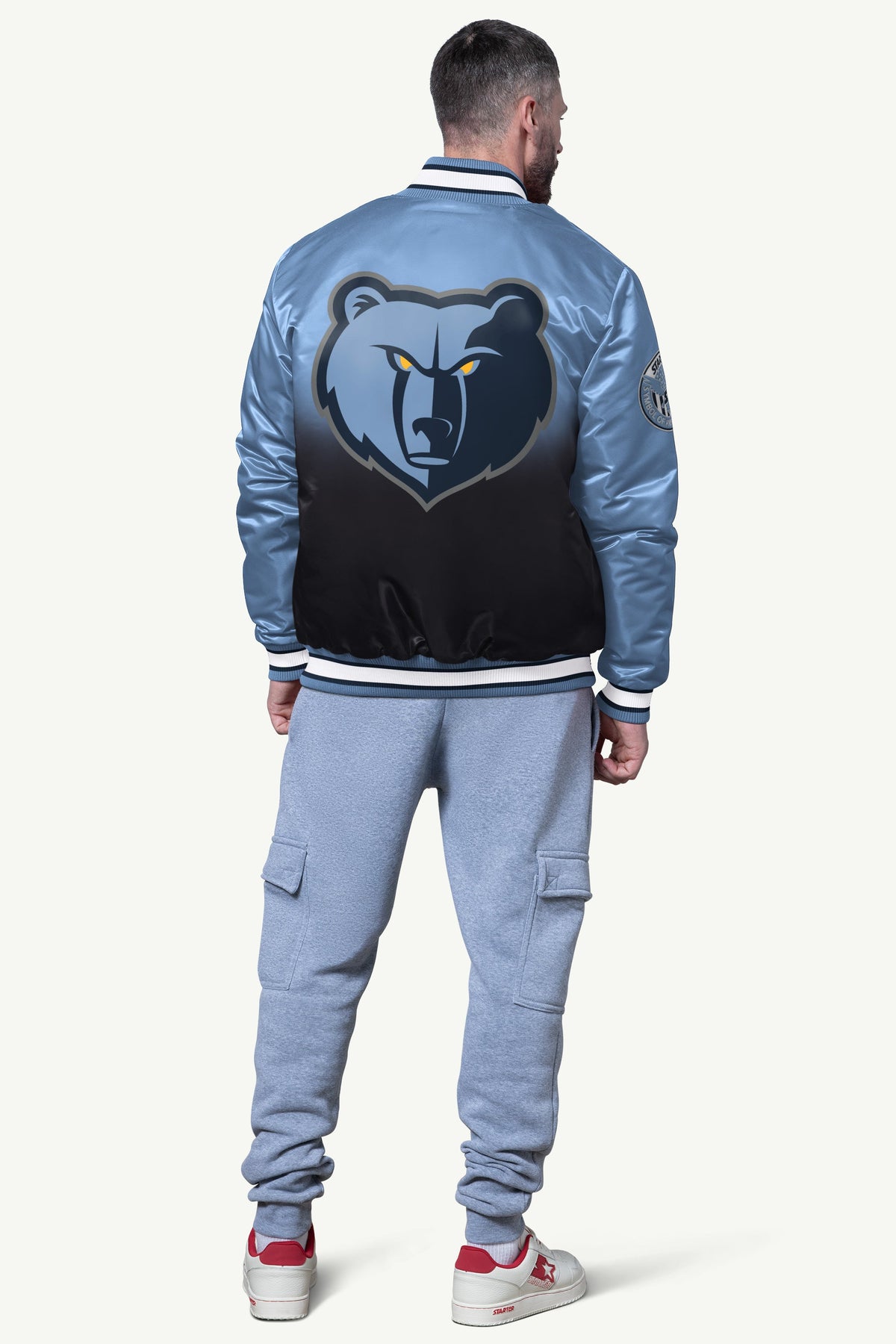 Starter Signature | MENS MEMPHIS GRIZZLIES PASS RUSH SATIN VARSITY JACKET