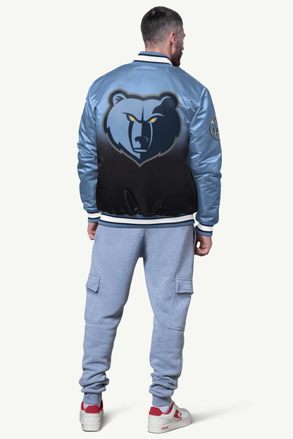 Starter Signature | MENS MEMPHIS GRIZZLIES PASS RUSH SATIN VARSITY JACKET
