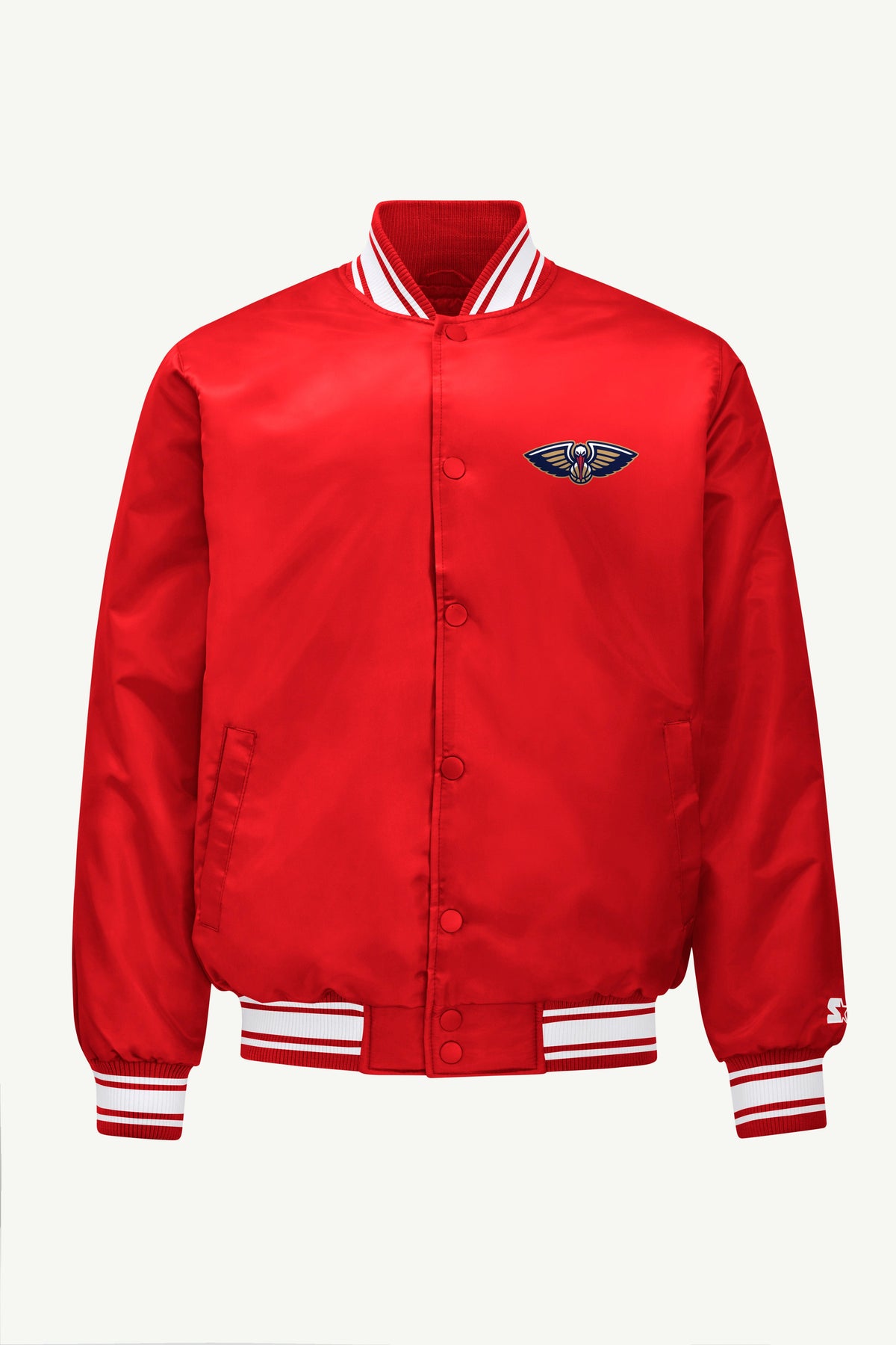 Starter Exclusive | MENS NEW ORLEAN PELICANS MESH LOOK SATIN VARSITY JACKET
