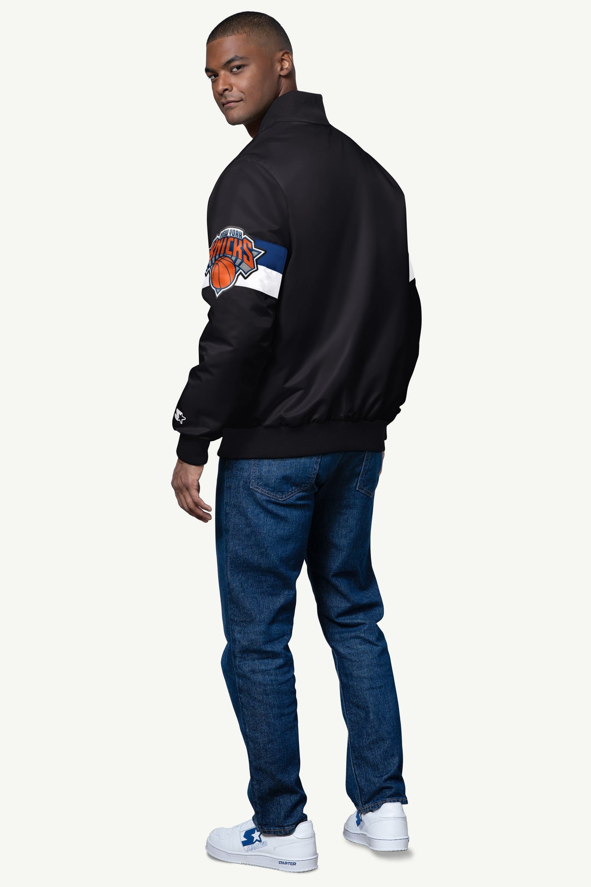 Starter Top Pick | MENS NEW YORK KNICKS TRIPLE OPTION SATIN VARSITY JACKET