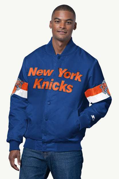 Starter Value | MENS NEW YORK KNICKS TRIPLE OPTION SATIN VARSITY JACKET