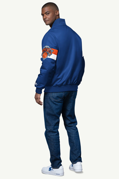 Starter Value | MENS NEW YORK KNICKS TRIPLE OPTION SATIN VARSITY JACKET