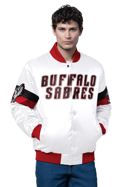 Starter Quality | MENS BUFFALO SABRES TRIPLE OPTION SATIN VARSITY JACKET