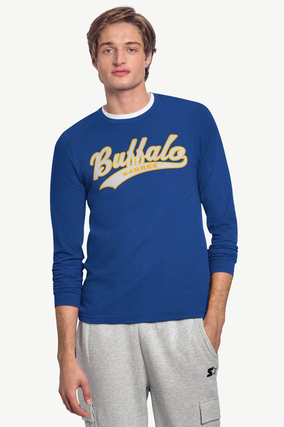 Starter Smart Buy | MENS BUFFALO SABRES TAILSWEEP LONG SLEEVE T SHIRT