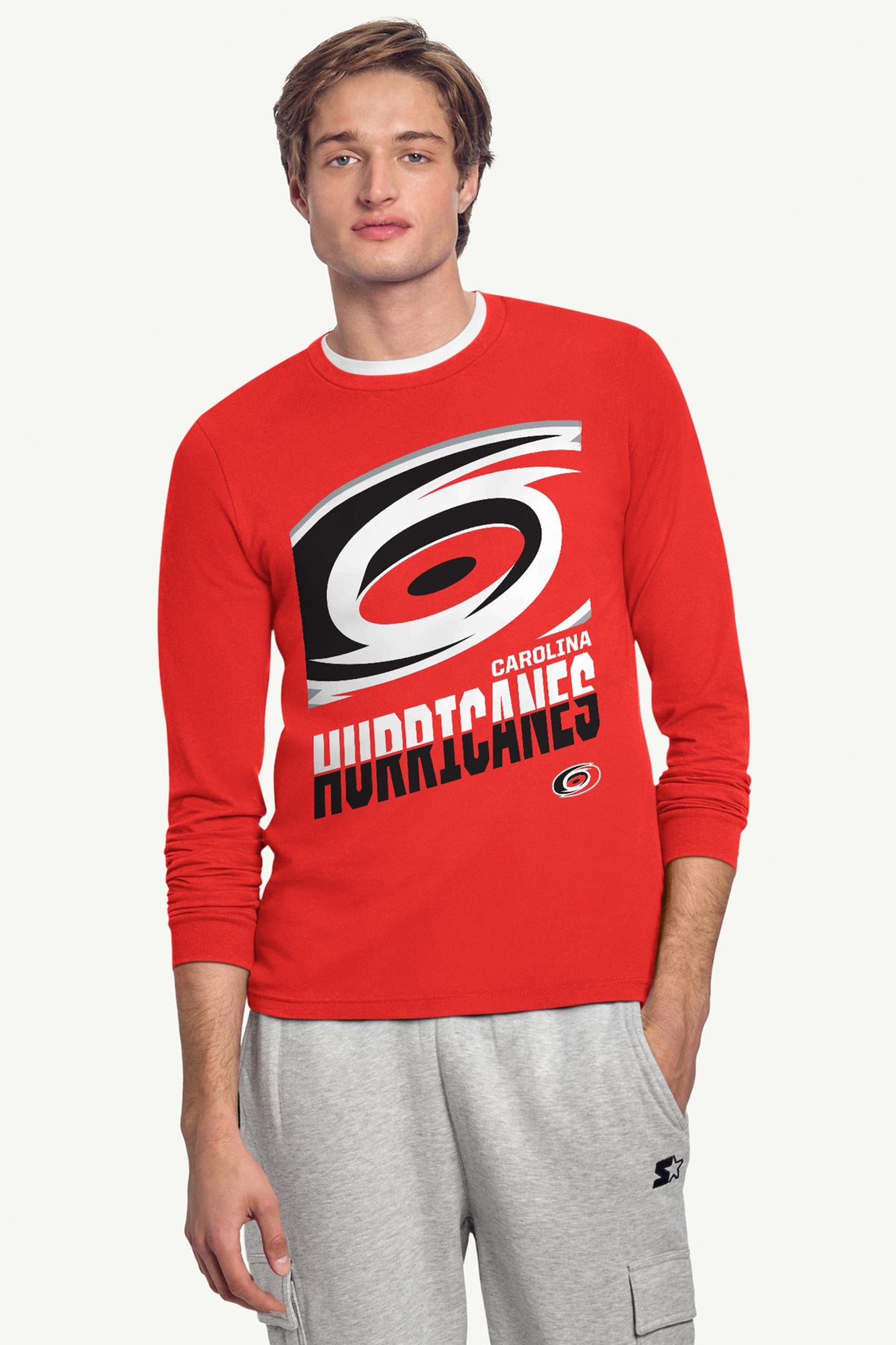 Starter Quality | MENS CAROLINA HURRICANES LOGO ZOOM LONG SLEEVE T SHIRT