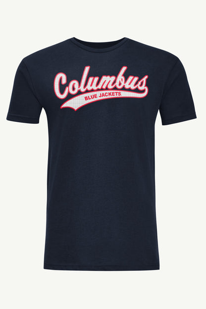 Starter Smart Buy | MENS COLUMBUS BLUE JACKETS TAILSWEEP T SHIRT