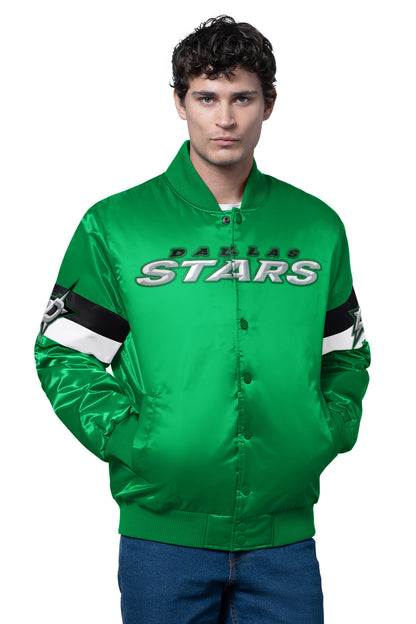 Starter Great Value | MENS DALLAS STARS TRIPLE OPTION SATIN VARSITY JACKET