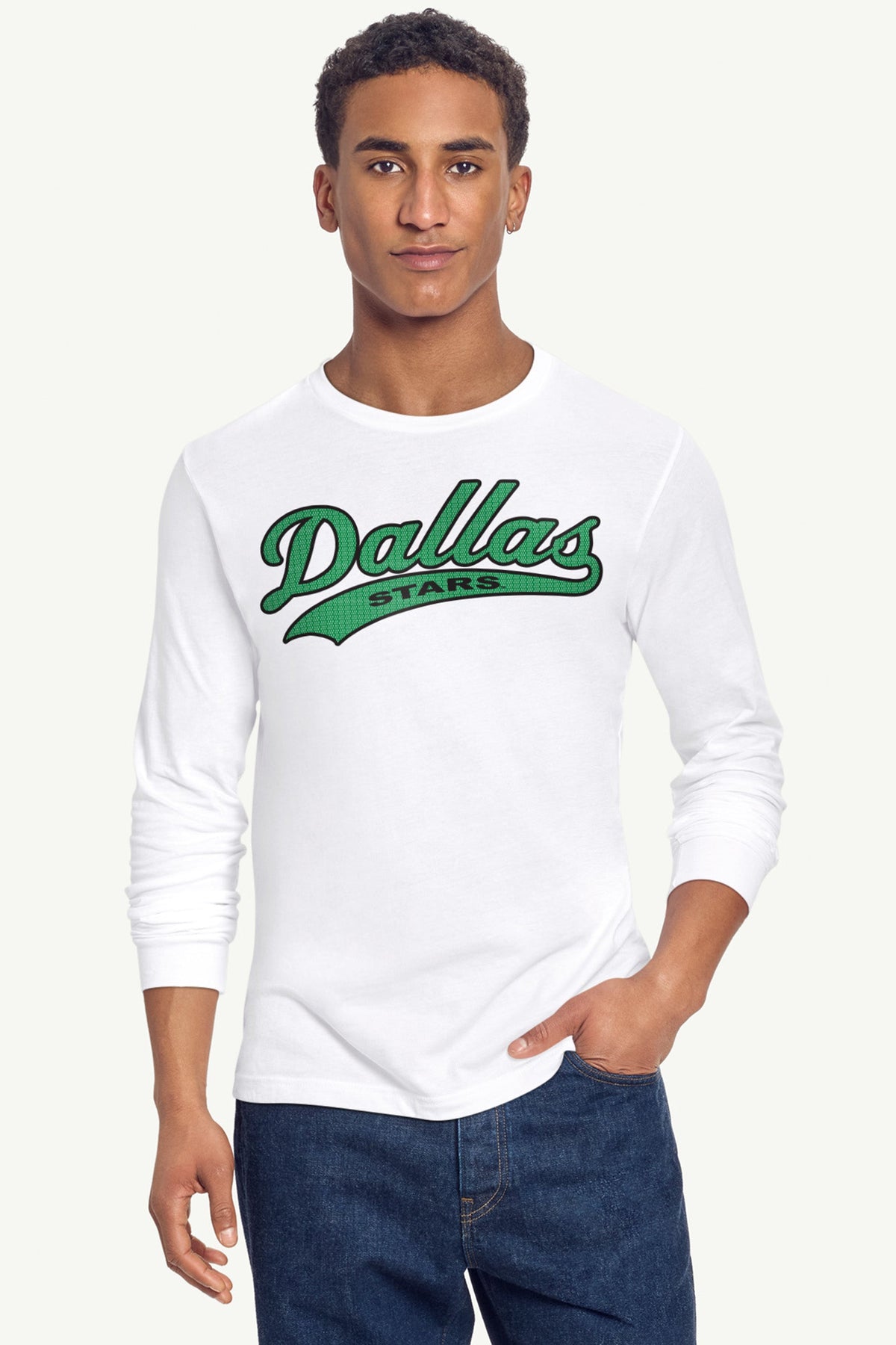 Starter Sale | MENS DALLAS STARS TAILSWEEP LONG SLEEVE T SHIRT