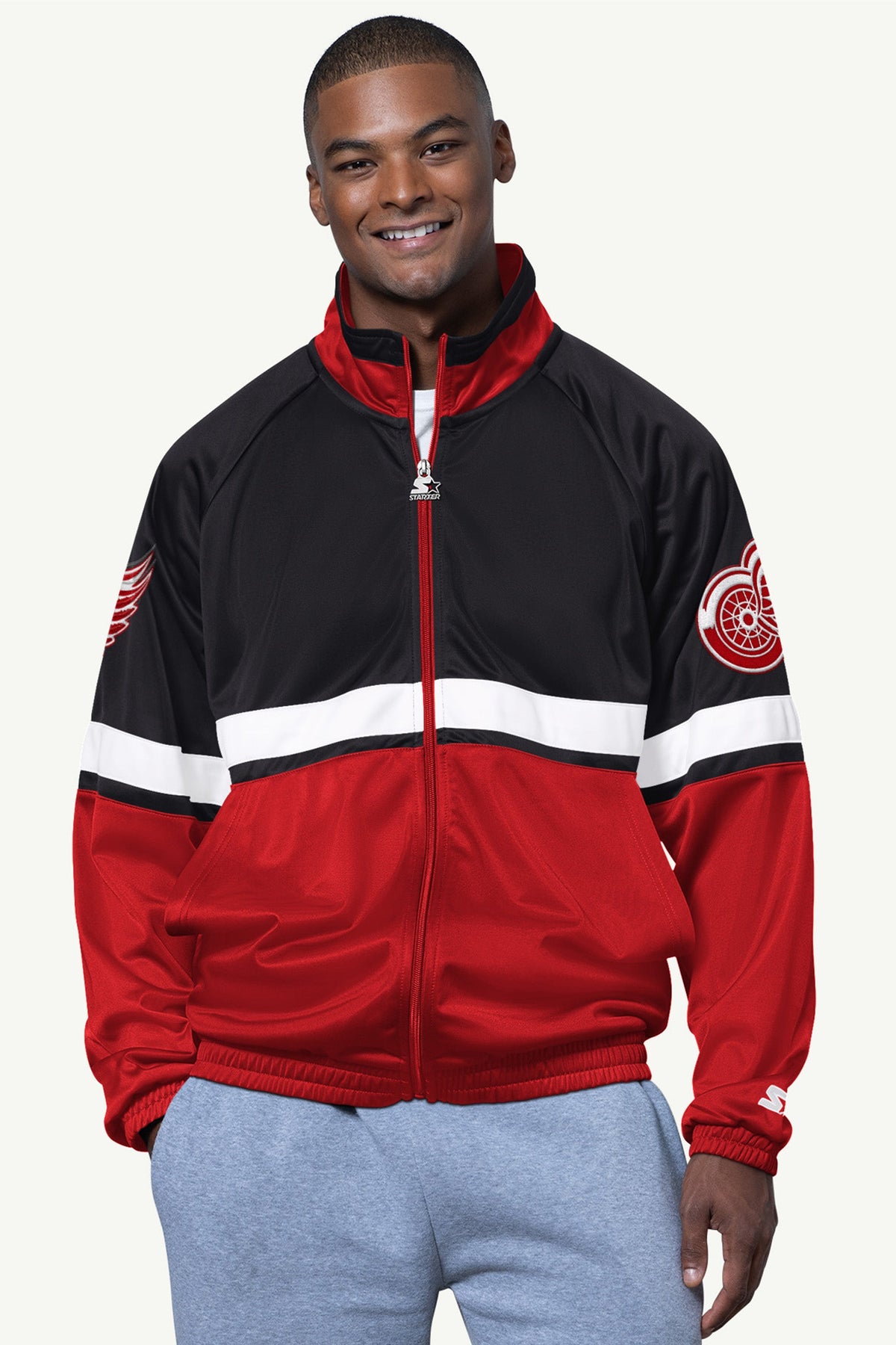Starter Recommended | MENS DETROIT RED WINGS VETERAN TRACK JACKET