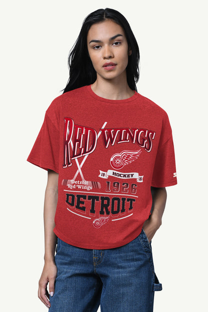 Starter Smart Buy | WOMENS DETROIT RED WINGS HALL OF FAME T SHIRT