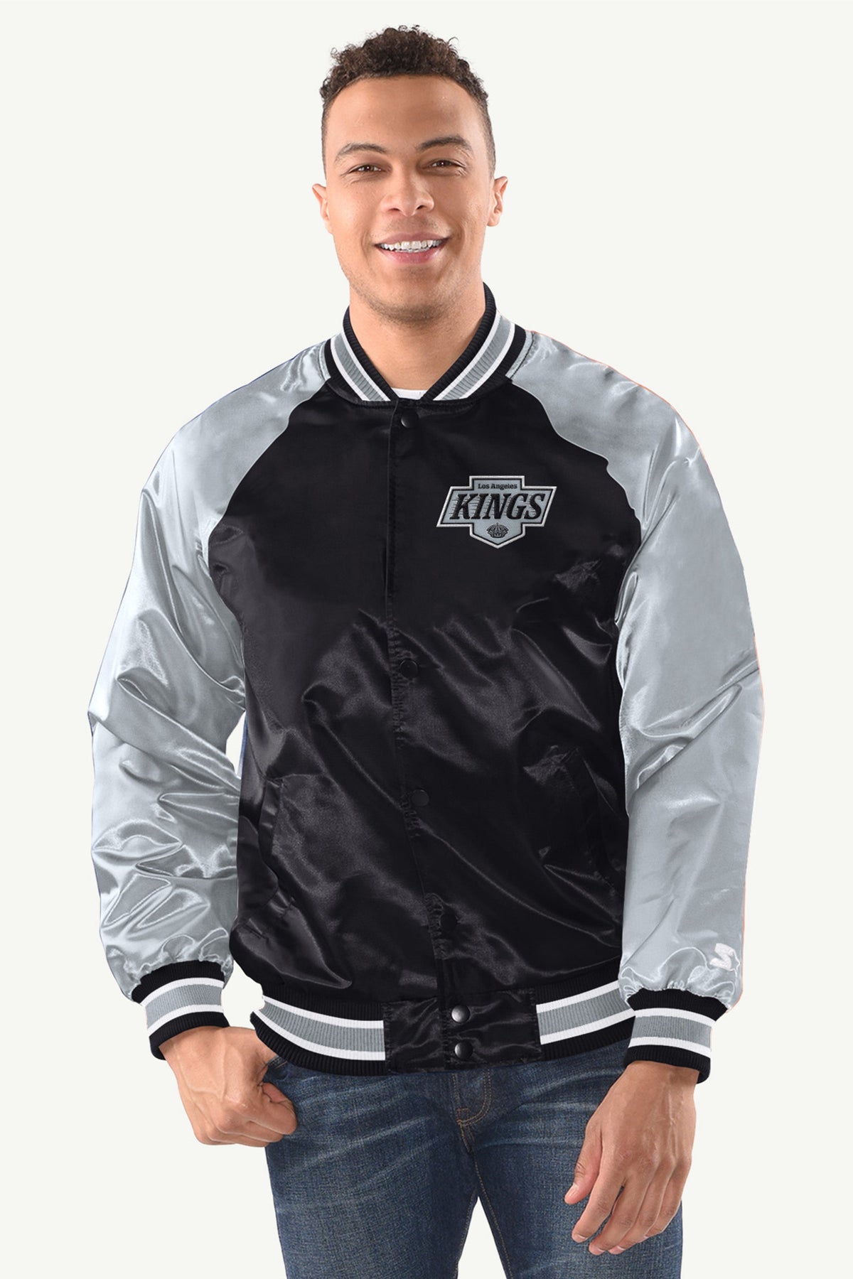 Starter Best Seller | MENS LOS ANGELES KINGS INDUCTEE SATIN VARSITY JACKET