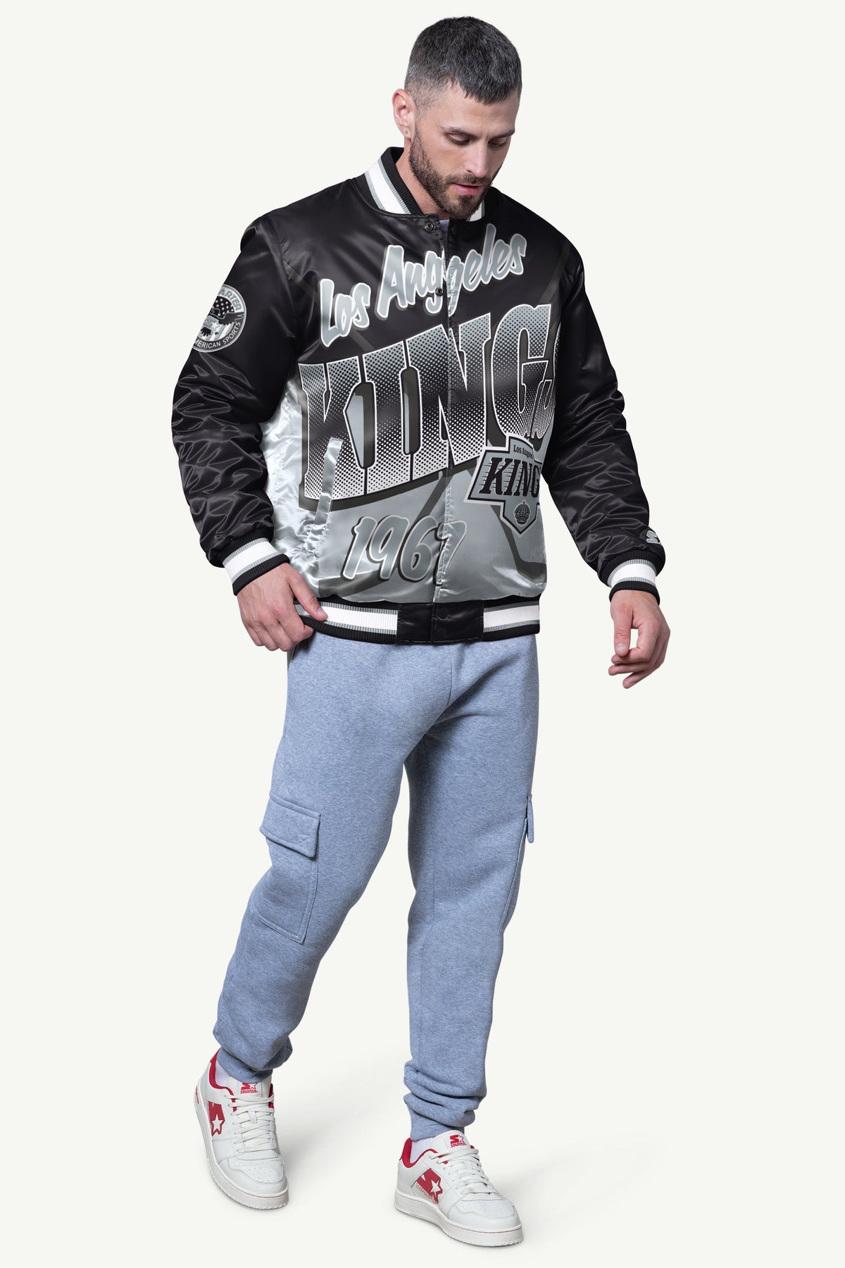 Starter Trusted | MENS LOS ANGELES KINGS PASS RUSH SATIN VARSITY JACKET