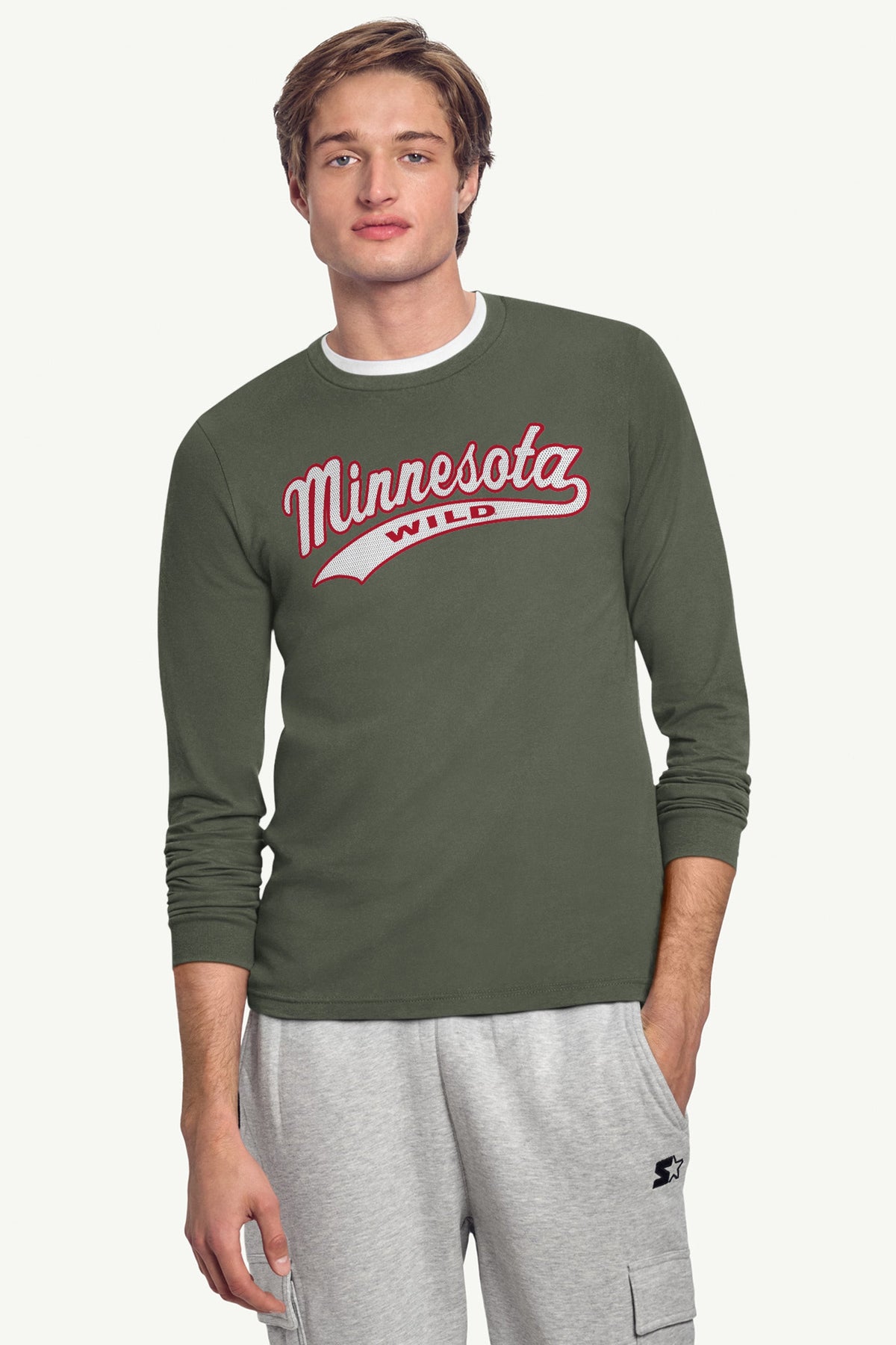 Starter Signature | MENS MINNESOTA WILD TAILSWEEP LONG SLEEVE T SHIRT