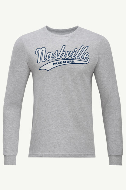 Starter Featured | MENS NASHVILLE PREDATORS TAILSWEEP LONG SLEEVE T SHIRT