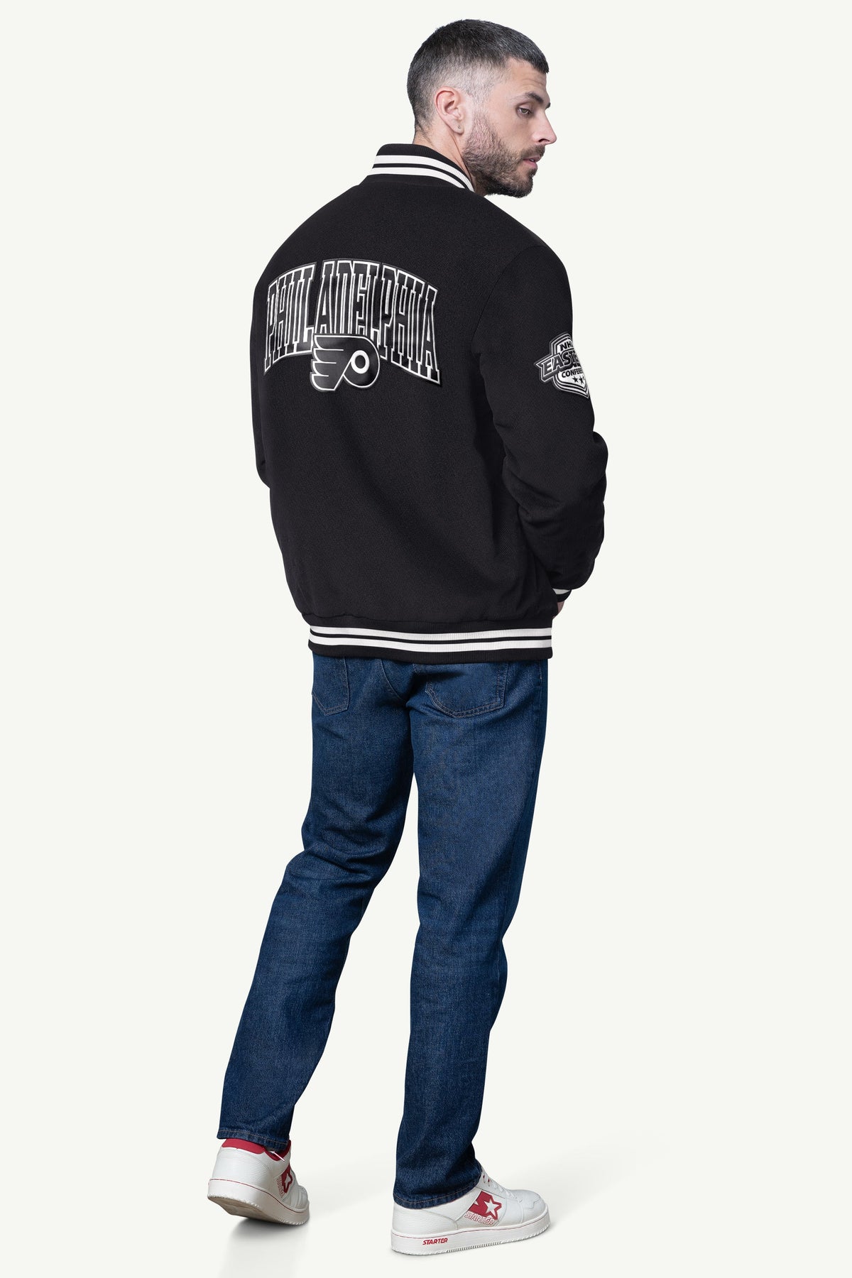 Starter Signature | MENS PHILADELPHIA FLYERS BLACKOUT CORDUROY VARSITY JACKET
