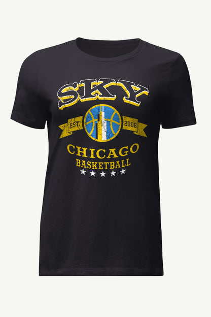 Starter Customer Favorite | WOMENS WNBA CHICAGO SKY BLEACHERS & BANNER T SHIRT