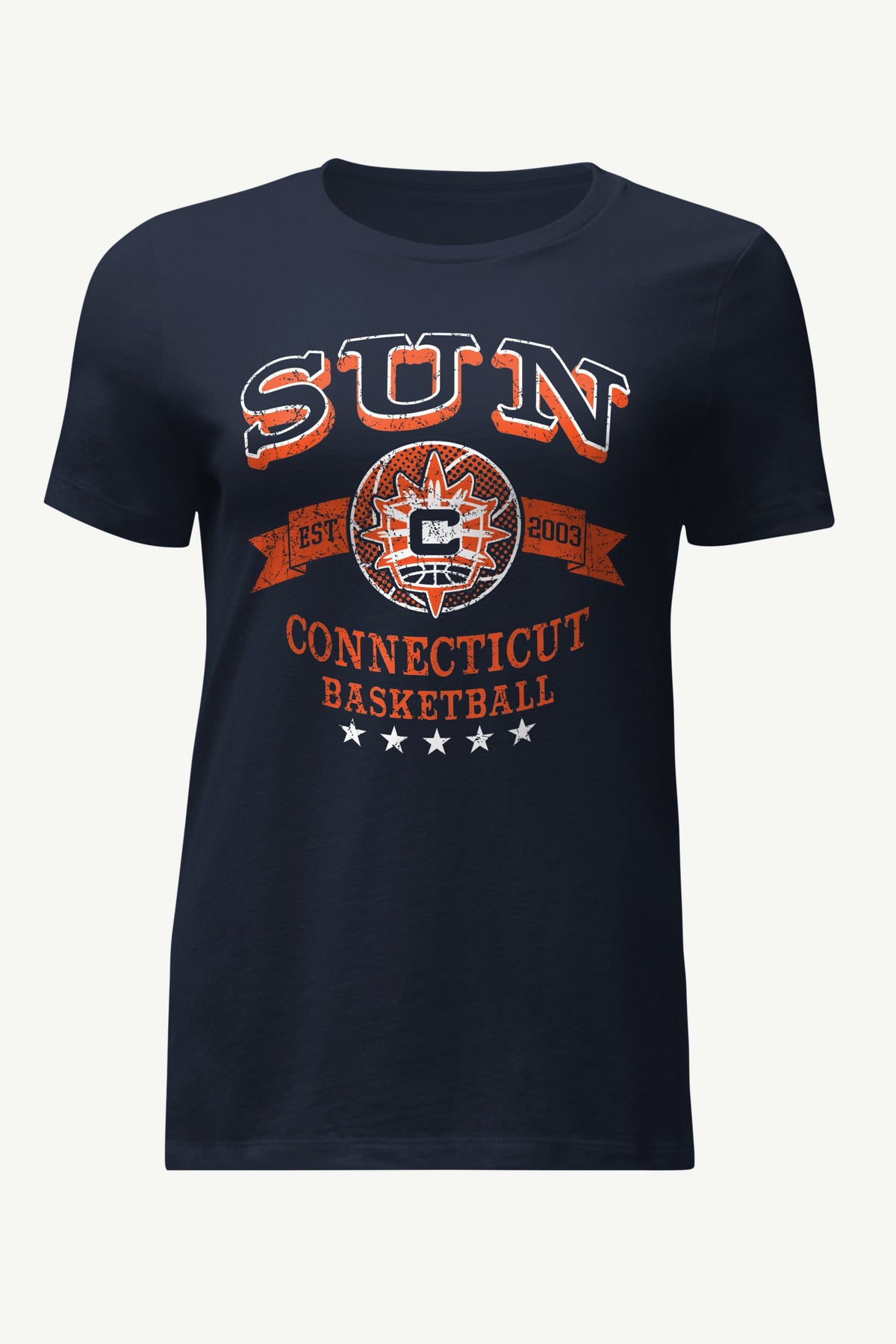 Starter Latest | WOMENS WNBA CONNECTICUT SUN BLEACHERS & BANNER T SHIRT