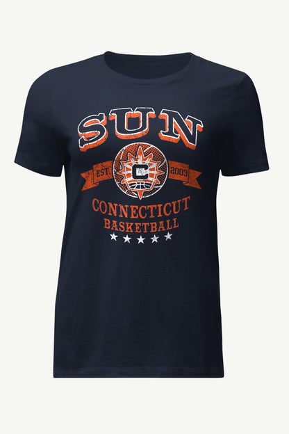 Starter Latest | WOMENS WNBA CONNECTICUT SUN BLEACHERS & BANNER T SHIRT