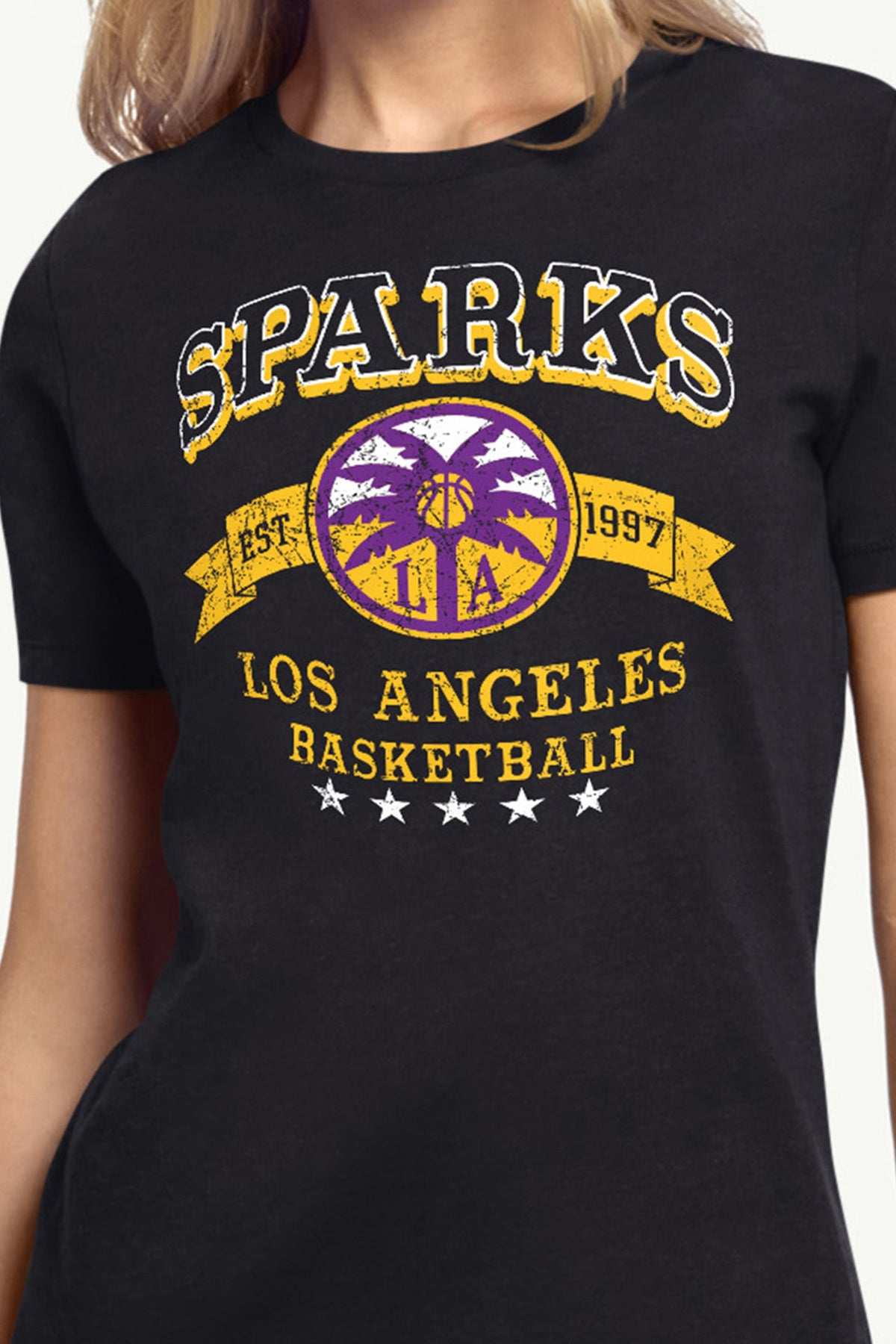 Starter Everyday | WOMENS WNBA LOS ANGELES SPARKS BLEACHERS & BANNER T SHIRT