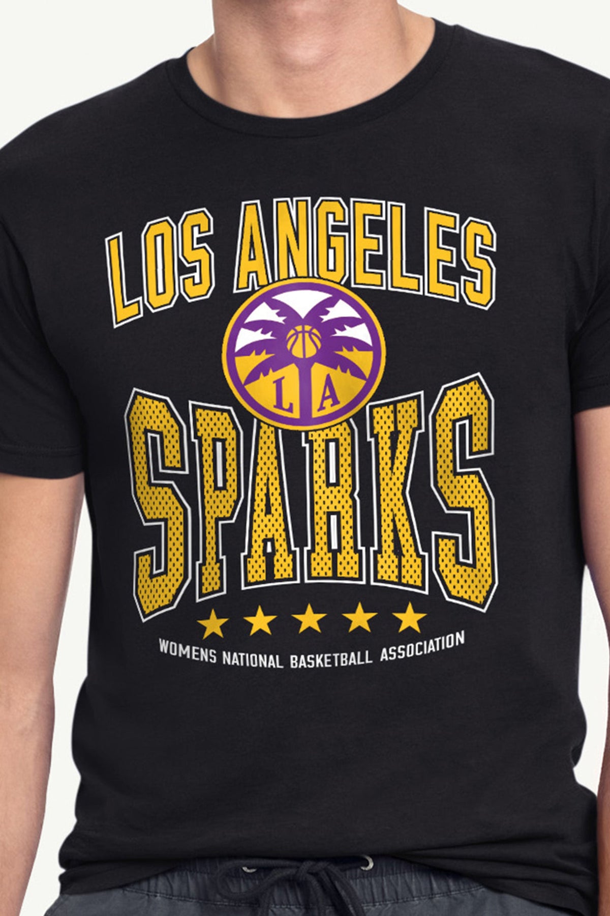 Starter Discount | MENS WNBA LOS ANGELES SPARKS CENTER SQUEEZE T SHIRT