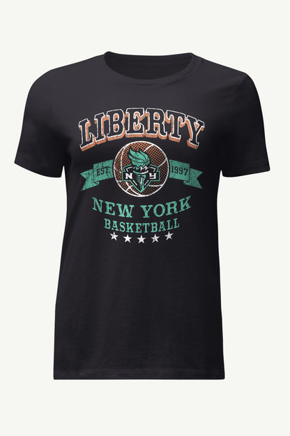 Starter Trusted | WOMENS WNBA NEW YOR LIBERTY BLEACHERS & BANNER T SHIRT