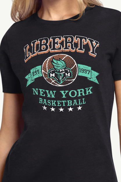 Starter Trusted | WOMENS WNBA NEW YOR LIBERTY BLEACHERS & BANNER T SHIRT