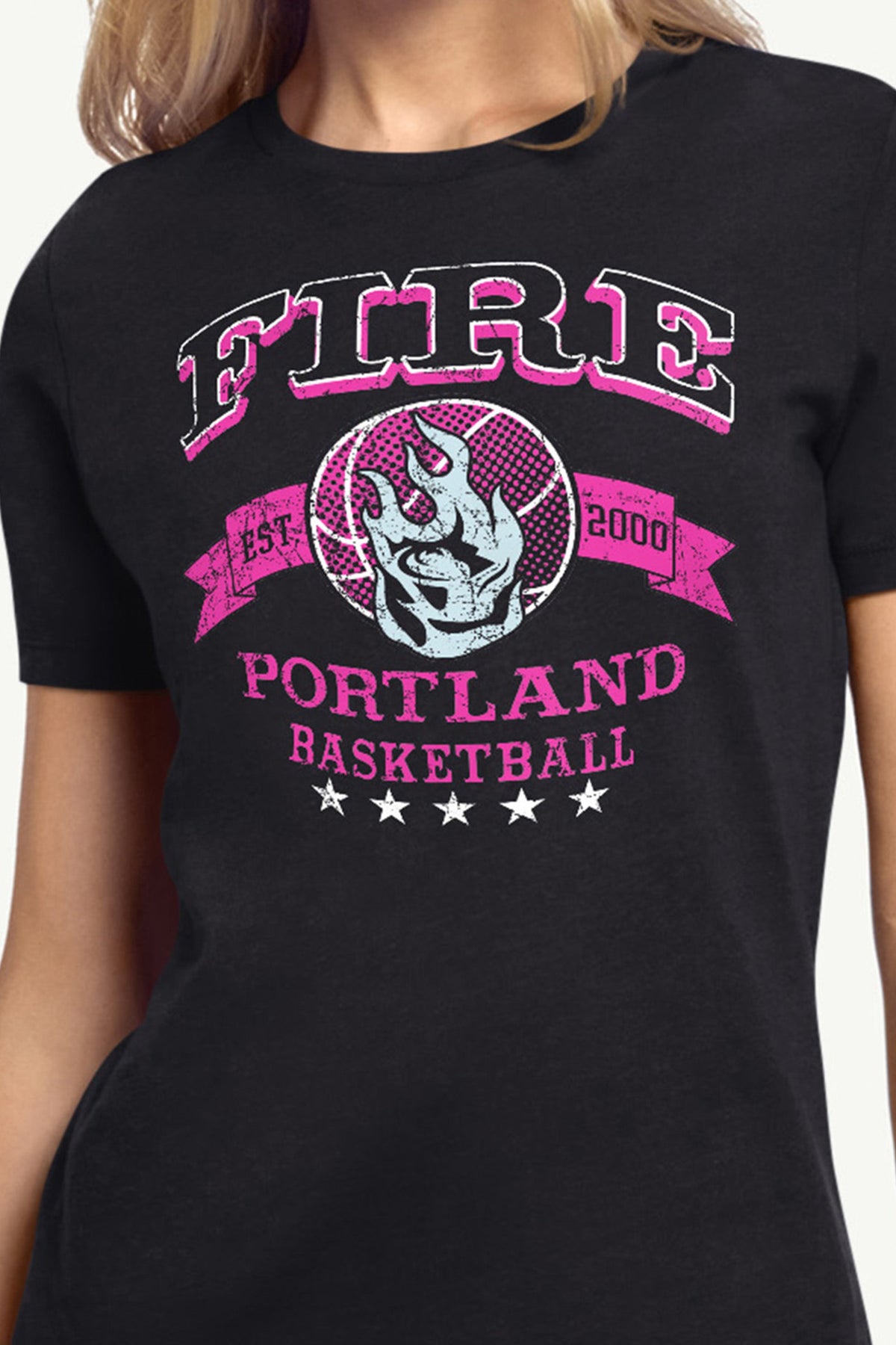Starter Sale | WOMENS WNBA PORTLAND FIRE BLEACHERS & BANNER T SHIRT