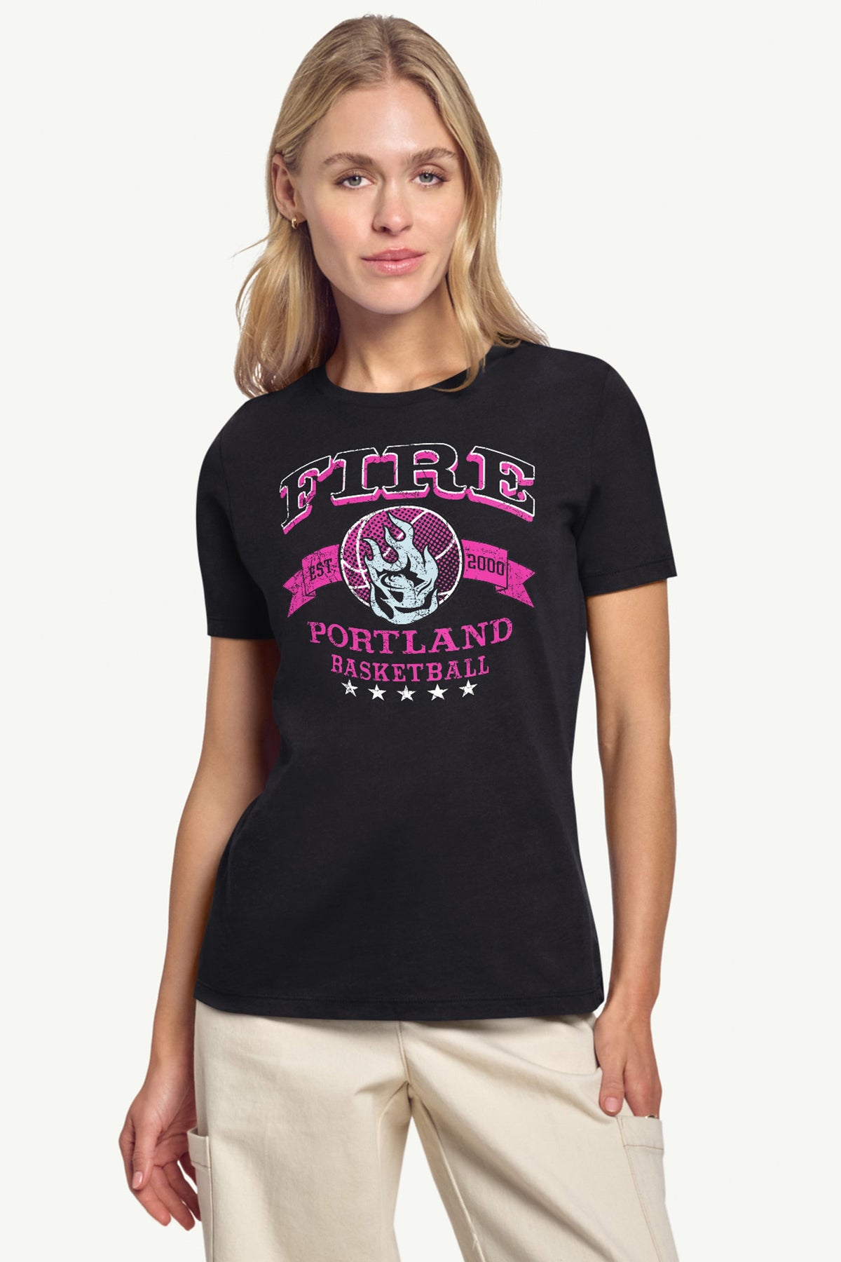 Starter Sale | WOMENS WNBA PORTLAND FIRE BLEACHERS & BANNER T SHIRT