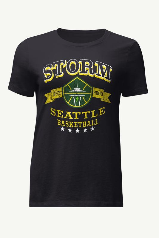 Starter Latest | WOMENS WNBA SEATTLE STORM BLEACHERS & BANNER T SHIRT