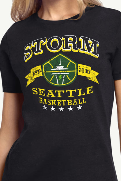 Starter Latest | WOMENS WNBA SEATTLE STORM BLEACHERS & BANNER T SHIRT