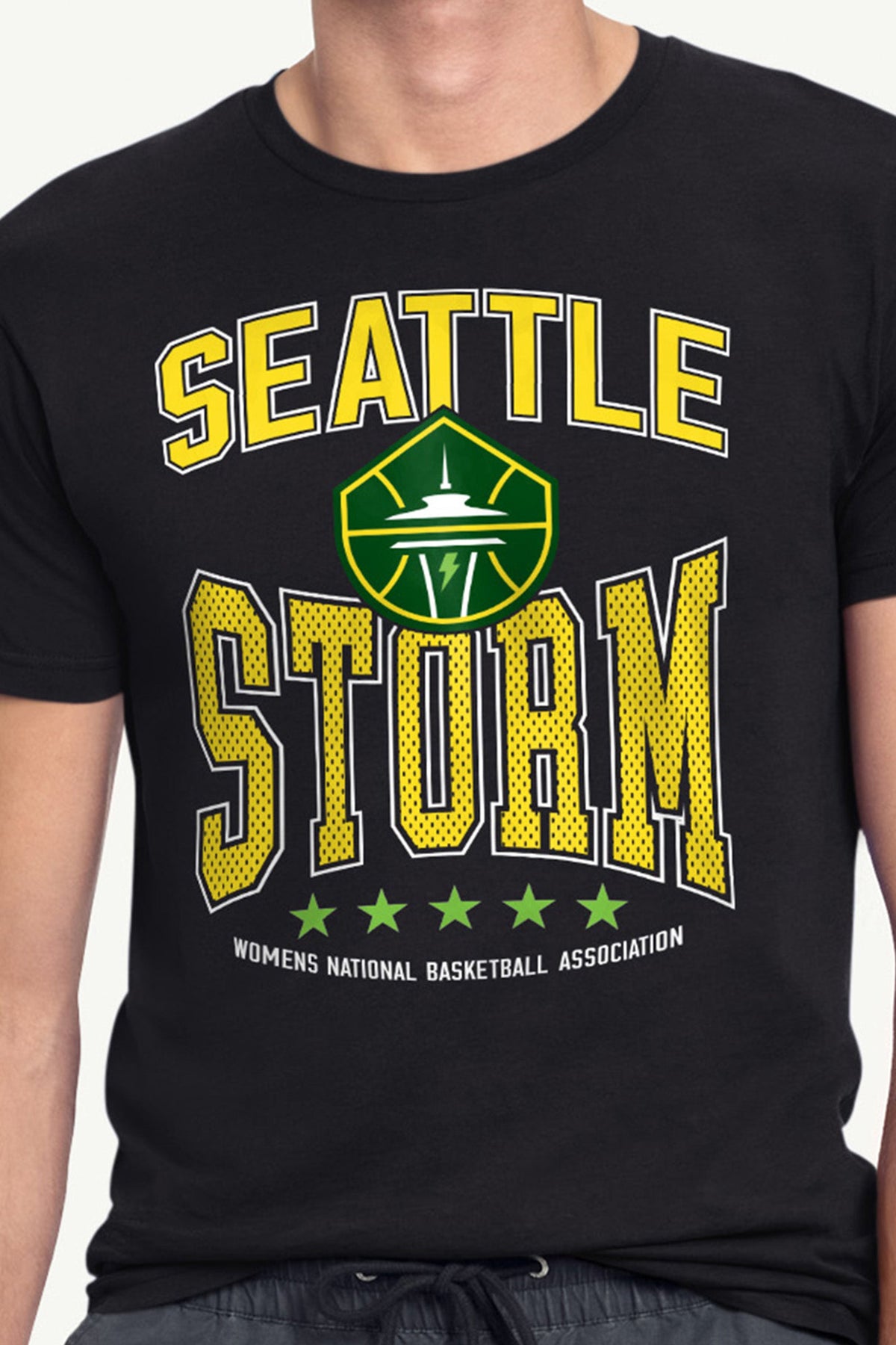 Starter New | MENS WNBA SEATTLE STORM CENTER SQUEEZE T SHIRT