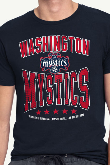 Starter New | MENS WNBA WASHINGTON MYSTICS CENTER SQUEEZE T SHIRT