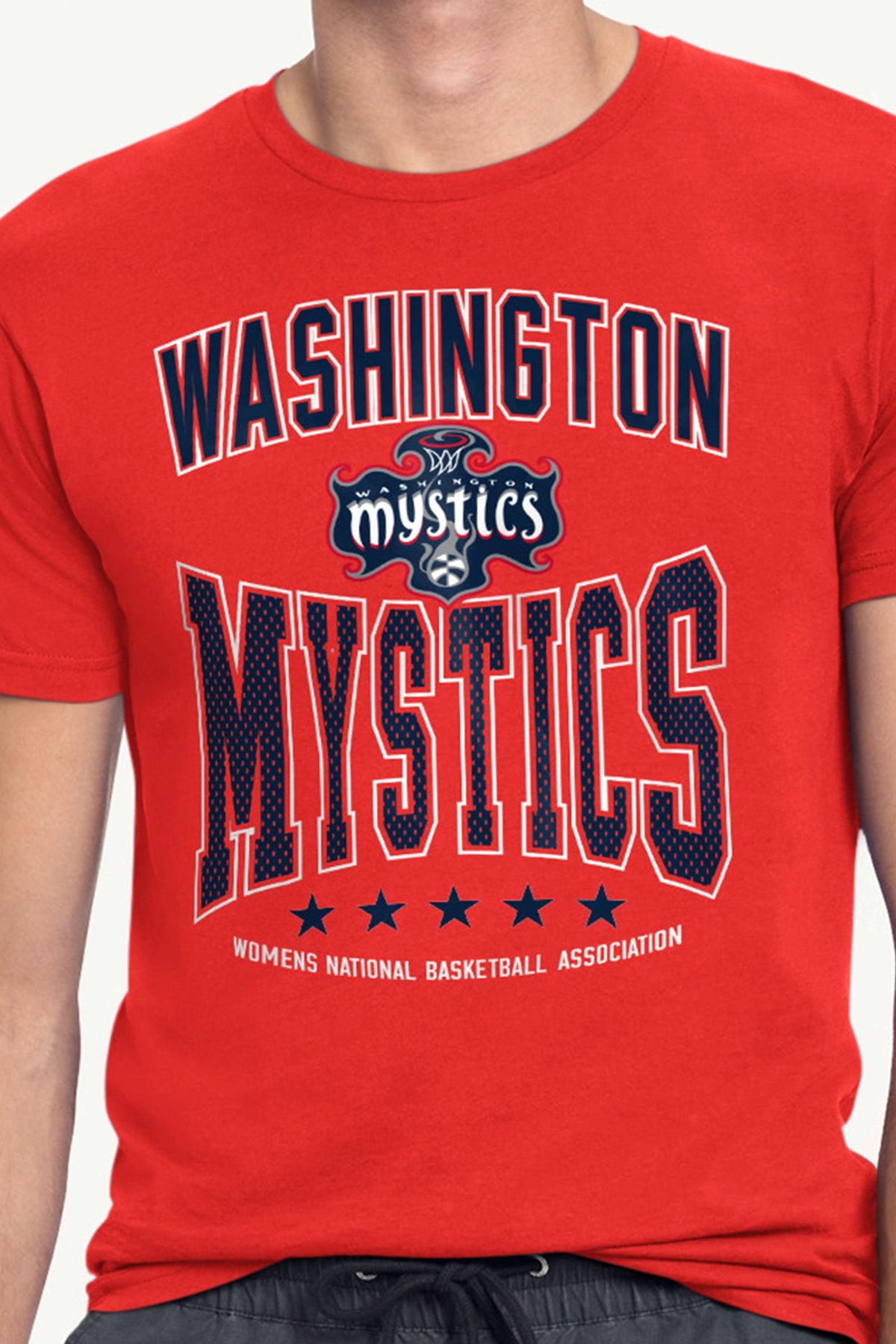 Starter Recommended | MENS WNBA WASHINGTON MYSTICS CENTER SQUEEZE T SHIRT