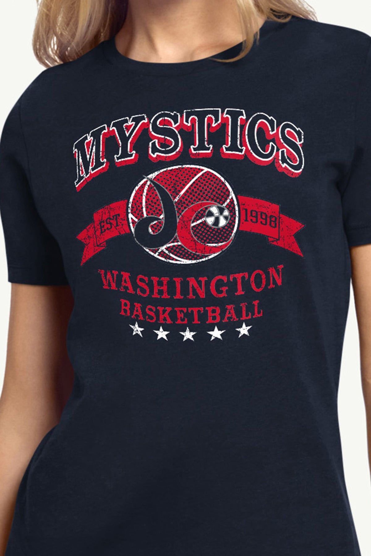 Starter Trending | WOMENS WNBA WASHINGTON MYSTICS  BLEACHERS & BANNER T SHIRT